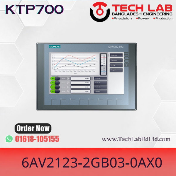 Siemens HMI KTP 700 Price in Bangladesh | 6AV2123-2GB03-0AX0 Price in BD | Siemens 7 Inch Best HMI