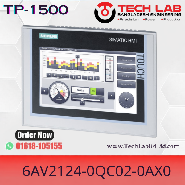 Siemens HMI TP1500 Price in Bangladesh | 6AV2124-0QC02-0AX0 Price in BD | Siemens 15 Inch Best HMI